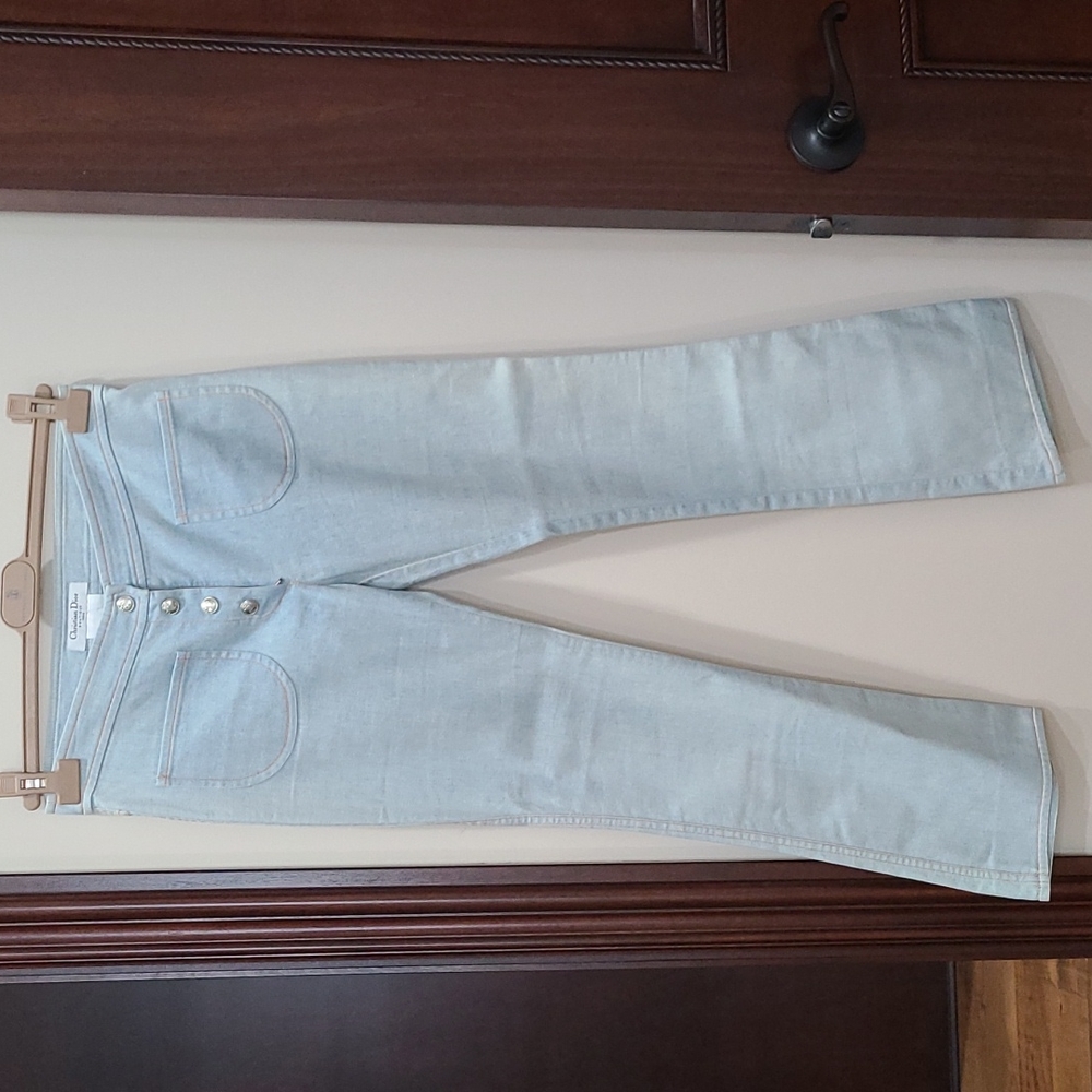 Vintage Dior button-down jeans with glitter